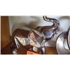 Image 2 : Decorative Items: Chrome Metal Elephant & Sculpture