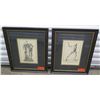 Image 1 : Qty 2 Framed Italian-Themed Prints (each 19" X 23")