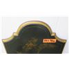 Image 2 : Black Painted Lacquered Panel, Asian Motif, Wall-Mount 40" X 18"