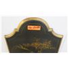 Image 2 : Black Painted Lacquered Panel, Asian Motif, Wall-Mount 40" X 18"