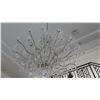 Image 8 : Large Grand Crystal & Brass Chandelier w/Teardrop Pendants, Approx. 56" H, 56" Dia.