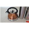 Image 2 : Tea Kettle, Canisters, Faux Potted Plants (tallest canister 12")