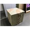 Image 1 : Natural Stone & Stone Veneer Cube Stand, 15X15X15 (pink section is natural stone)