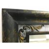 Image 2 : Large Metal-Framed Mirror w/Paint & Scroll Accents 51" X 27" X 2" thick