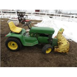 John Deere 110 w/blower/2 tillers/mower deck SN#-225602M