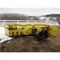 Machineability Model 12SW48 12ft hydro turn snowplow for wheel loader w/fold out wings -City Owned