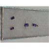Image 2 : CERTIFIED NEW MATCHING 3 PC SET - 3.2 CT EMERALD CUT AMETHYST EARRINGS, NECKLACE AND RING - FLORAL