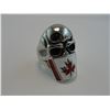 Image 2 : MEN'S CANADIAN FLAG BIKER SKULL RING