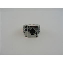 MEN'S BLACK JACK CARD RING