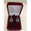Image 2 : 50 CT MYSTIC TOPAZ DANGLE EARRINGS - FRENCH HOOK DESIGN