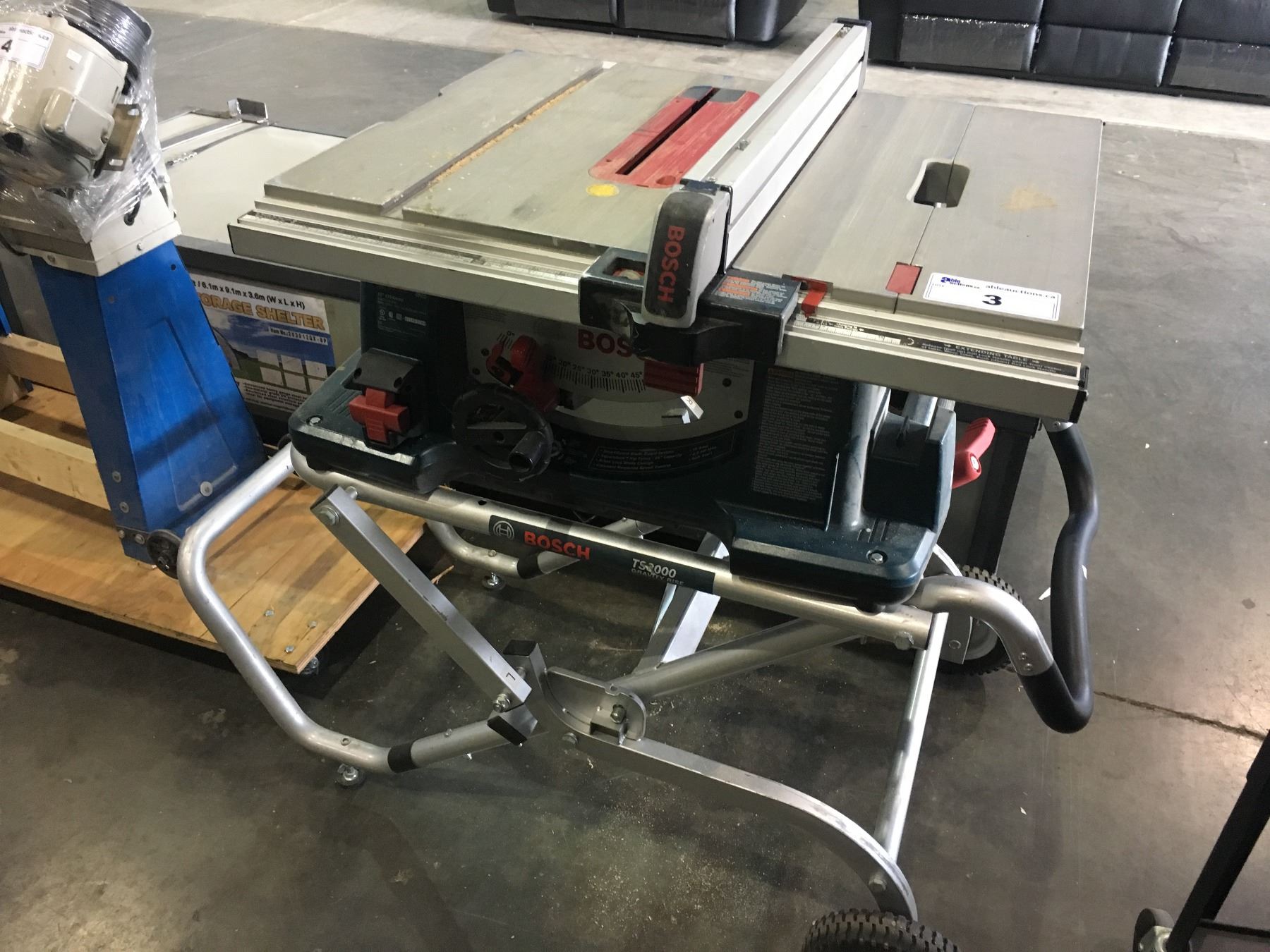 Bosch 10 Inch Table Saw On Gravity Rise Stand