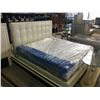 Image 2 : WHITE LEATHER KING SIZE BED FRAME