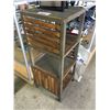 Image 1 : WOOD & METAL 4 TIER SHELF