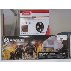 ROGUE EXPEDITION UPSLOPE 4 SEASON TENT/COLEMAN LIGHTED TENT FAN