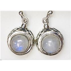 STERLING SILVER MOONSTONE (APP. 8 CTS) EARRINGS