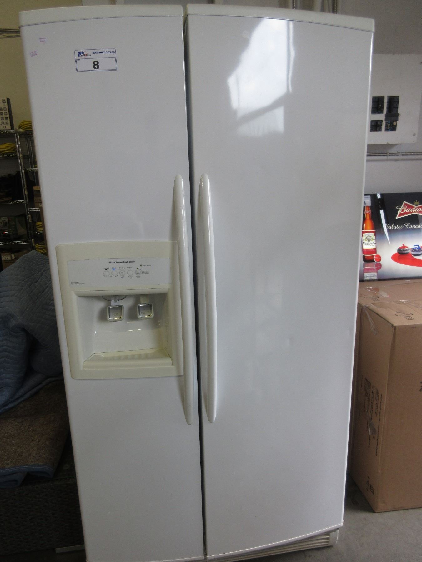 WHITE KITCHENAID SUPERBA DOUBLE DOOR KSRA25CMW00 FRIDGE WITH WATER/ICE ...