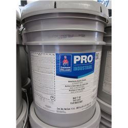 5 GALLON PALE OF SHERWIN WILLIAMS PRO INDUSTRIAL WATERBORNE ACRYLIC DRYFALL PAINT