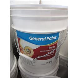 5 GALLON PALE OF GENERAL PAINTS BREEZE WATERBORNE ACRYLIC LATEX PAINT