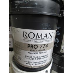 5 GALLON PALE OF ROMAN PRO-774 CLAY STRIPPABLE WALLPAPER ADHESIVE