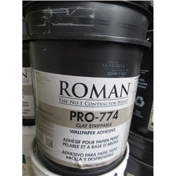 5 GALLON PALE OF ROMAN PRO-774 CLAY STRIPPABLE WALLPAPER ADHESIVE