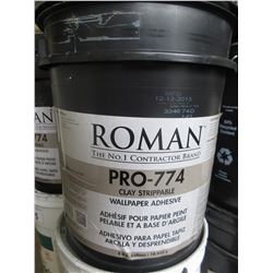 5 GALLON PALE OF ROMAN PRO-774 CLAY STRIPPABLE WALLPAPER ADHESIVE