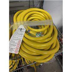 NEW 50' HEAVY DUTY 3 PRONG/OUTLETS YELLOW EXTENSION CORD