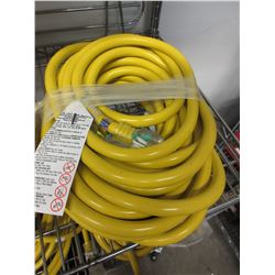 NEW 50' HEAVY DUTY 3 PRONG/OUTLETS YELLOW EXTENSION CORD