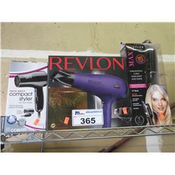 1875 WATT COMPACT STYLER/REVLON PRO COLLECTION SALON HAIR DRYER/INSTYLER ROTATING IRON