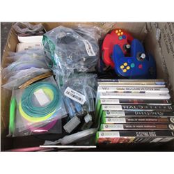 ASSORTED VIDEO GAMES/COMPUTER SOFTWARE/SPOOLS OF 3D PRINTER PLASTIC/MISC