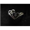 Image 2 : LADIES 10K WHITE GOLD & DIAMOND HEART SHAPED RING