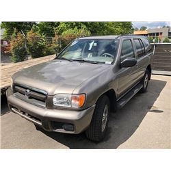 2002 NISSAN PATHFINDER, BROWN, 4 DOOR SUV, GAS, AUTOMATIC, VIN#JN8DR09Y02W734884, 206,926KMS,