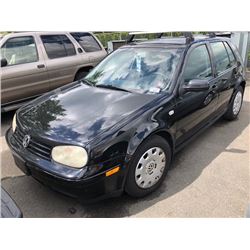 2006 VOLKSWAGEN GOLF RAT, 4DR HATCH, BLACK, VIN # 9BWEL21J364002672