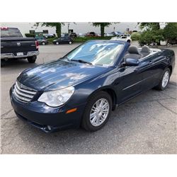 2008 CHRYSLER SEBRING 2DR CONVERTIBLE, BLUE, VIN # 1C3LC55R98N239459