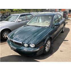 2002 JAGUAR X-TYPE, GREEN, 4DRSD, GAS, AUTOMATIC, VIN#SAJGA51D92XC75584, 183,764KMS,