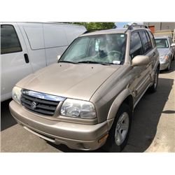 2003 GRAND VITARA, 4DRSW, BROWN, VIN # JS3TD62VX34103552