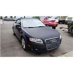 2007 AUDI A4, BLUE, 2DR CONVERTIBLE, GAS, AUTOMATIC, VIN#WAUDF48H87K021580, 121,100KMS,