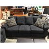 Image 2 : 2 PCS CHARCOAL GREY UPHOLSTERED SOFA & LOVE SEAT SET WITH 4 THROW CUSHIONS