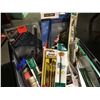 Image 2 : PLASTIC STORAGE BIN FILLED WITH ASSORTED CRAFTING TOOLS, SUPPLIES & ACCESSORIES