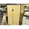 Image 1 : 2 MAPLE 6' DOUBLE DOOR STORAGE CABINETS AND CONTENTS, MUST TAKE ALL