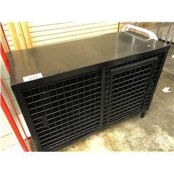 BLACK METAL LOCKING RETAIL STORAGE UNIT