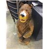 Image 1 : SOLID WOOD CARVED GRIZZLY BEAR - APPROX. 40 INCHES TALL