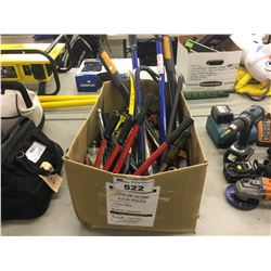 BOX OF ASSORTED HAND TOOLS