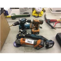 LOT OF RIDGID AND MAKITA POWER TOOLS