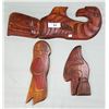 Image 1 : 3 NATIVE CARVED WALL PLAQUES