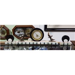 ART DECO 3 PC MANTLE CLOCK SET