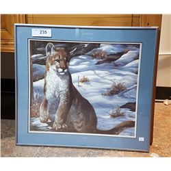 COUGAR PRINT TITLED "WINTER OF THE YOUNG" BY JEENE CHEVELLE