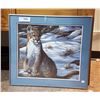 Image 1 : COUGAR PRINT TITLED "WINTER OF THE YOUNG" BY JEENE CHEVELLE