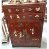 Image 1 : SMALL ASIAN CABINET W/APPLIED SOAPSTONE