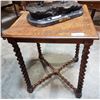 Image 1 : ANTIQUE BARLEY TWIST OCCASIONAL TABLE
