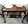 Image 1 : MAHOGANY CLAW FOOT OCCASIONAL TABLE